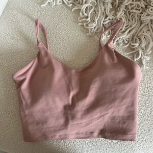 Amazon Rose Pink Spaghetti Strap Crop Cami